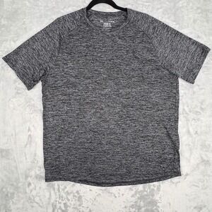 Under Armour Mens Tech Tee Charcoal Grey Heather Training Shirt XL Raglan Loose